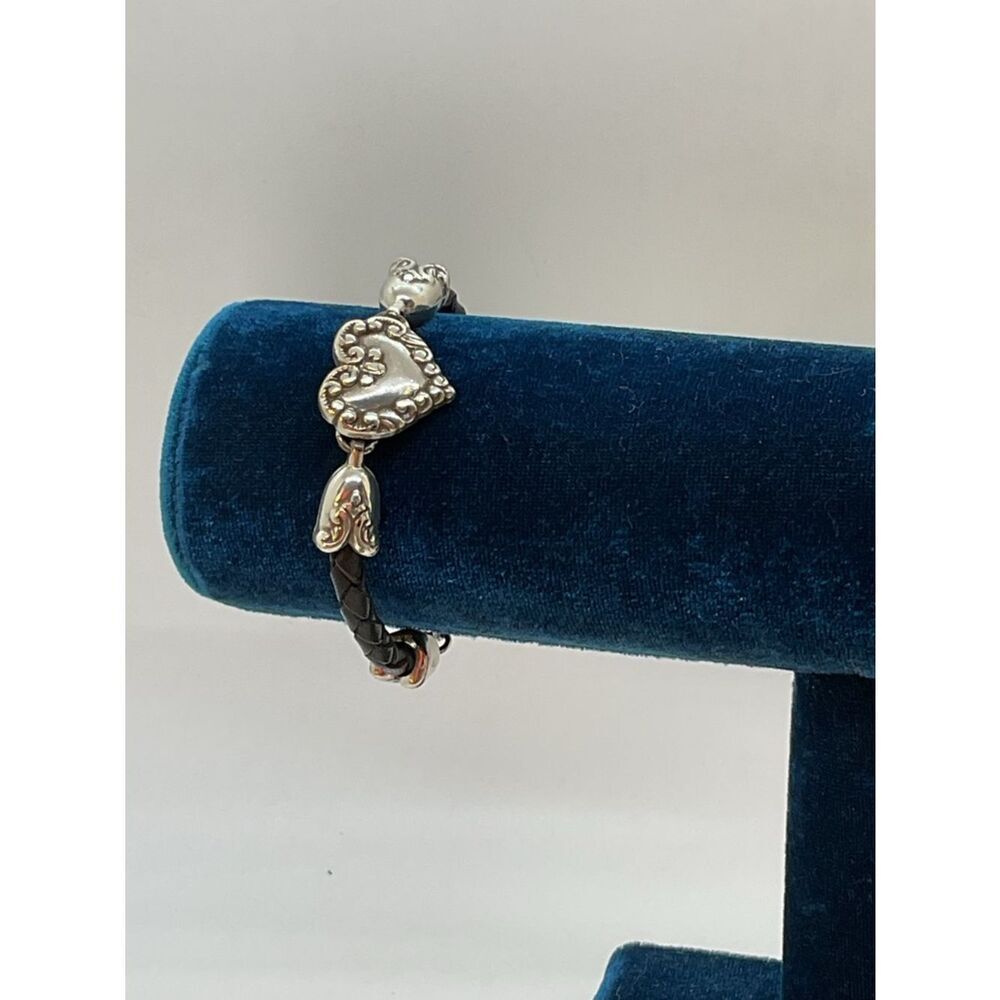 Vintage Brighton Cupid’s Heart Leather Bracelet